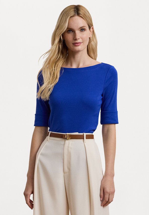 STRETCH COTTON BOATNECK TEE - Basic T-shirt - new sapphire