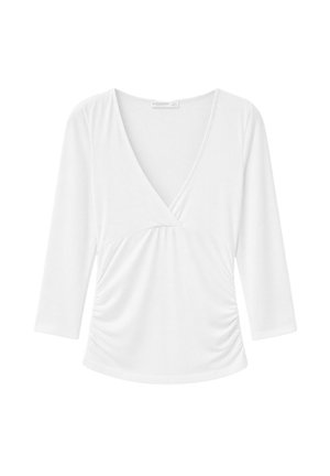 Stradivarius, UNDER-BUST SEAM T-SHIRT - T-shirt à manches longues - white