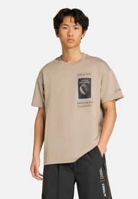 Adidas Terrex AERO GRAPHIC - Marškinėliai su spaudiniu - putty beige