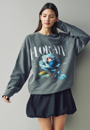 Next Mikina - charcoal grey florale