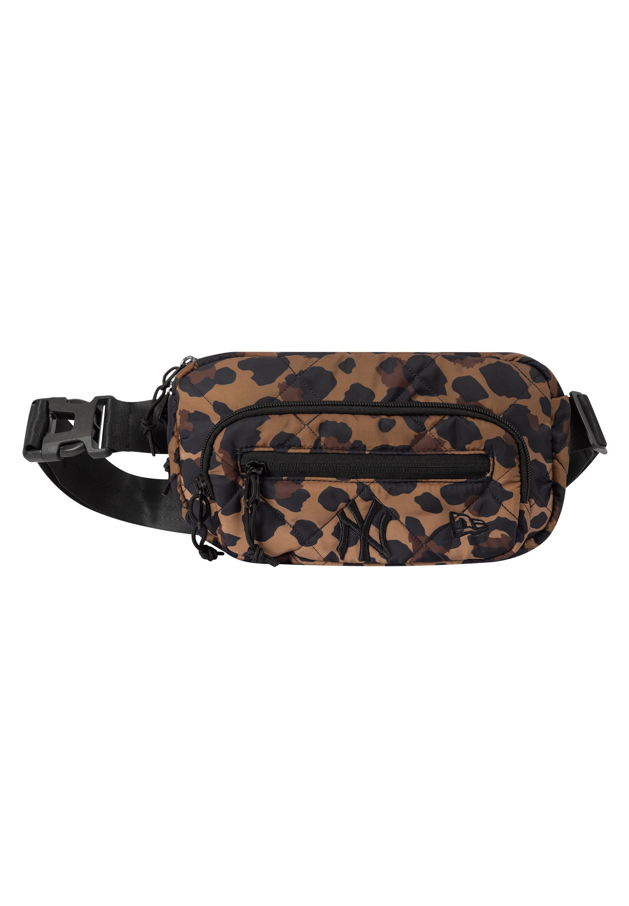 New Era LEOPARD QUILTED WAIST BAG - Bum bag - black/brown