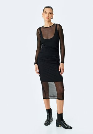 SHEER - Fodralklänning - black