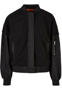 Urban Classics - MIXED - Bomber tipa jaka - black Miniatūras attēls 1