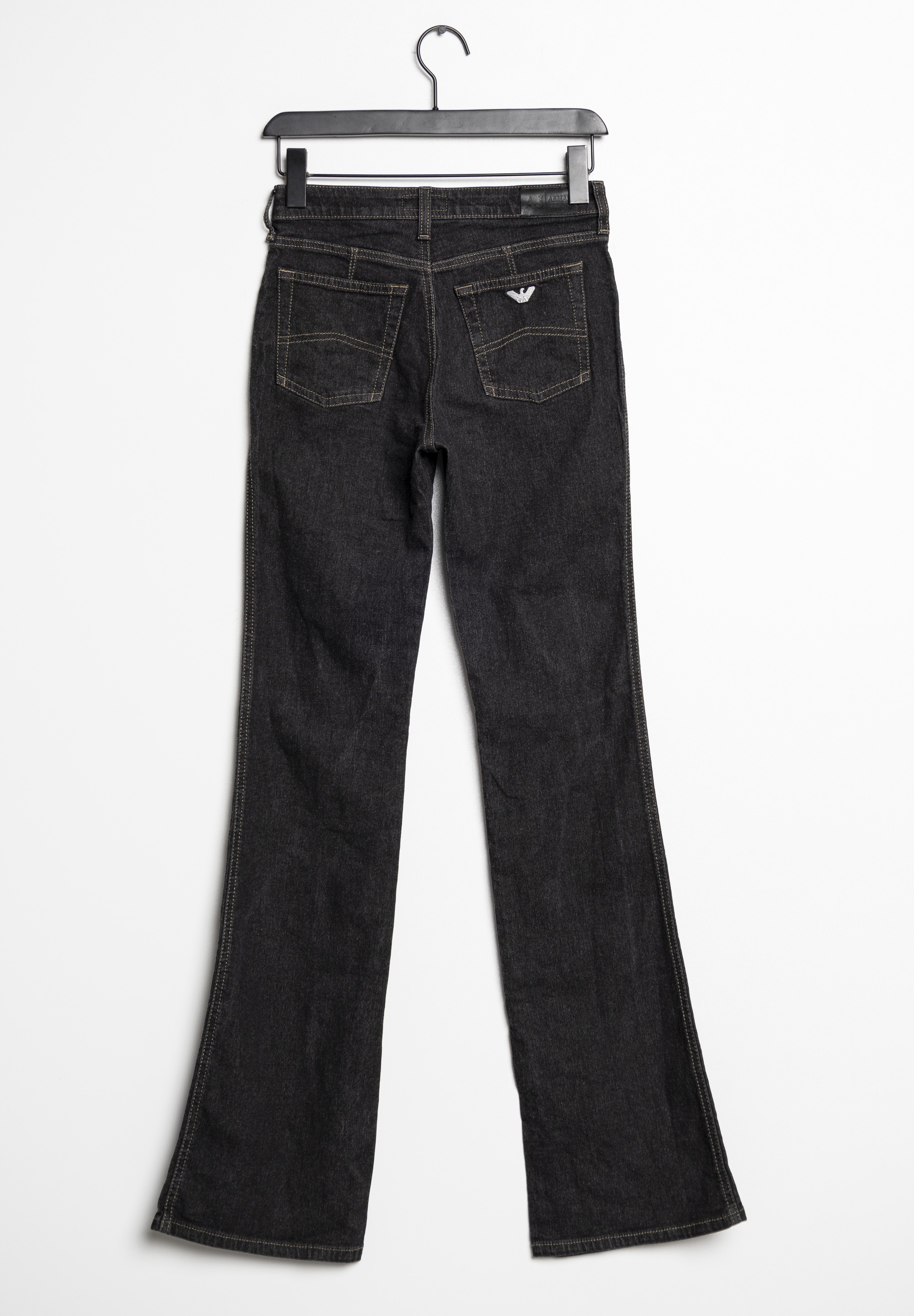 ARMANI JEANS flared denims black EMPORIO ARMANI J47 MID-HIGH RISE 