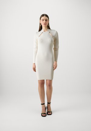 CHIARA CUT OUT DRESS - Šaty do práce - eggshell ecru