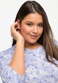 Ulla Popken Langærmet T-shirt - light blue