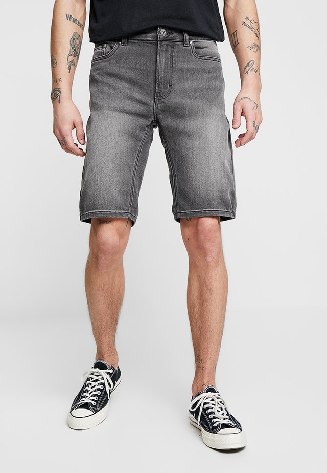 Denim shorts - black