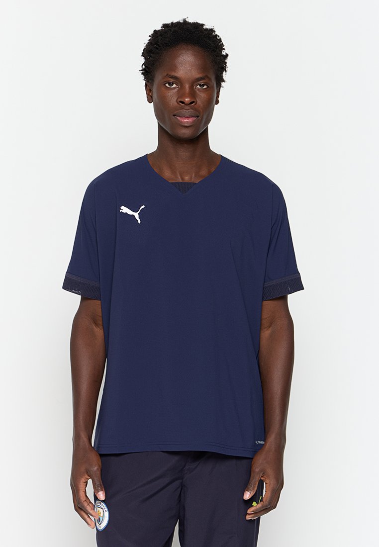 Puma T-shirt basic donkerblauw Puma T-shirt basic donkerblauw