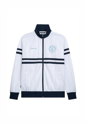 TRACK - Zip-up sweatshirt - white/navy
