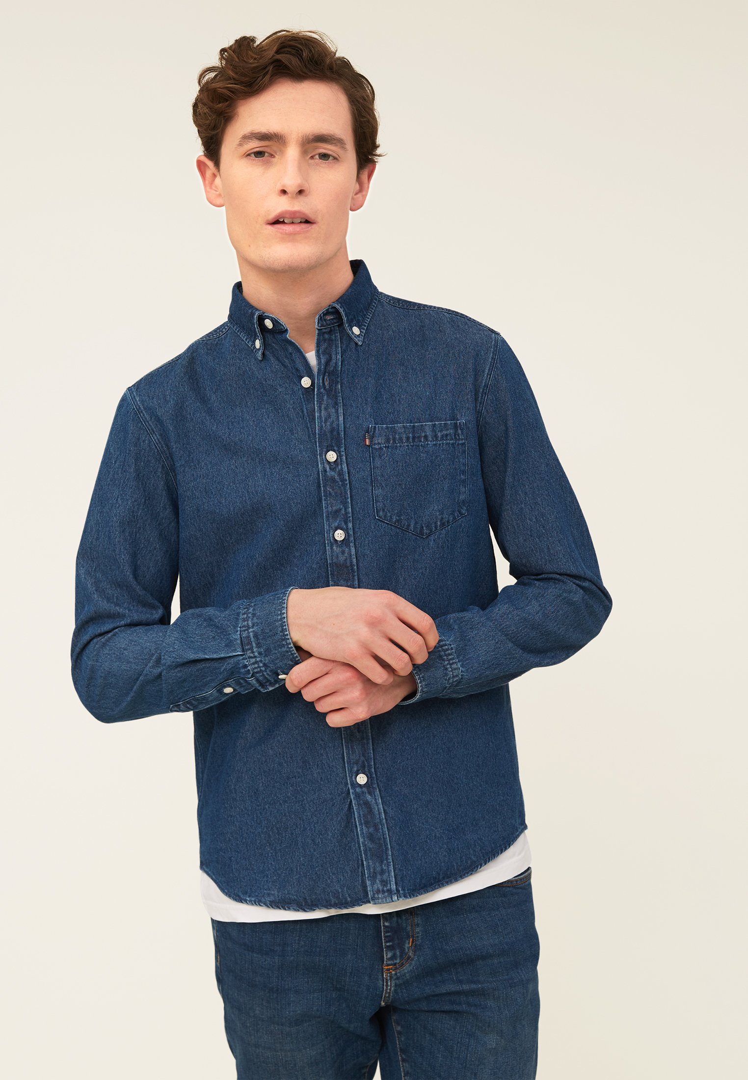 Lexington Skjorte medium blue denim Zalando.no Lexington Skjorte blue denim Zalando.no