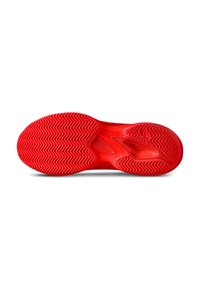 semelle extérieure avec un motif zigzag texturé en caoutchouc rouge vif ; design profilé avec une indentation centrale pour la flexibilité et l'adhérence.
