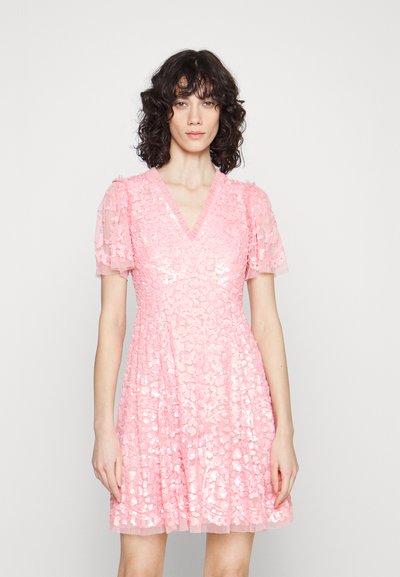 Needle & Thread DAPHNE V-NECK MINI DRESS - Cocktail φόρεμα / Φόρεμα για πάρτι - rose quartz