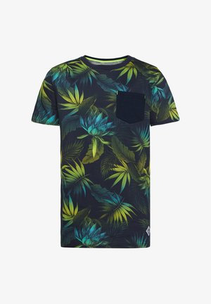 MIT BLÄTTERMUSTER - T-shirt print - multi-coloured