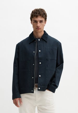 Marc O'Polo MARC O'POLO JACKE REGULAR MIT CORDKRAGEN - Outdoorjacke - dark navy