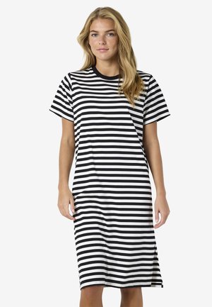 Noisy May NMEMBER STRIPE MIDI  JRS NOOS - Jerseykjole - black/cloud dancer