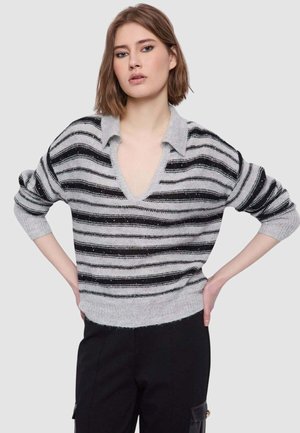 Polo - grigio a righe