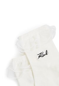 KARL LAGERFELD SIGNATURE RUFFLE PACK OF 2 - Čarape - white black