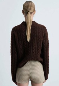 Mango Strickpullover - bordeaux