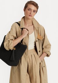 Lauren Ralph Lauren - STRAW MEDIUM WHITNEY TOTE BAG - Shopping bag - black Immagine in miniatura 1