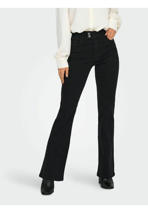 JDYKAREN MITTLERE TAILLE - Traperice krojene za nošenje s čizmama - black denim