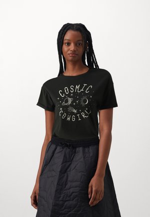 Noisy May NMBRANDY COWGIRL - Μπλουζάκι με στάμπα - blue