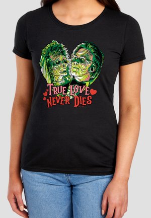 Cotton Soul, BEETLEJUICE VALENTINE TRUE LOVE NEVER DIES - Print T-shirt - black