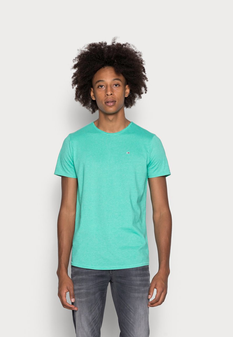 Tommy Jeans SLIM JASPE CREW NECK - T-shirt básica - tropic palm