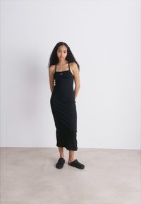 Tommy Jeans STRAPPY BADGE DRESS - Jersey dress - black