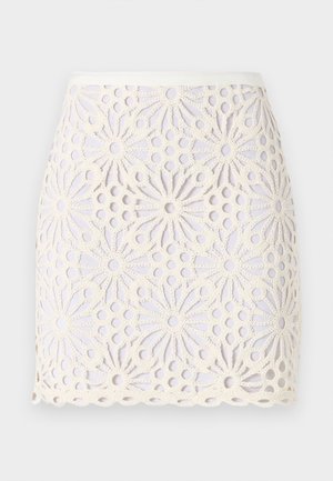 Norma Kamali STRAIGHT MINI SKIRT - Mini skirt - cream