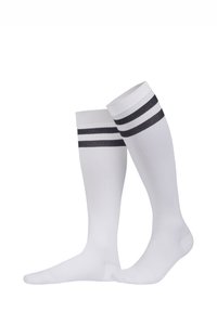 KOMPRESSION COTTON CONSCIOUS RIBBED – MADE IN GERMANY - Kniestrümpfe - white black