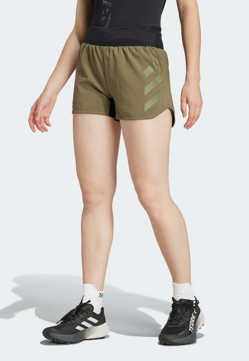 adidas Terrex TERREX AGRAVIC TRAIL RUNNING SHORTS - Kurze Sporthose - olive strata