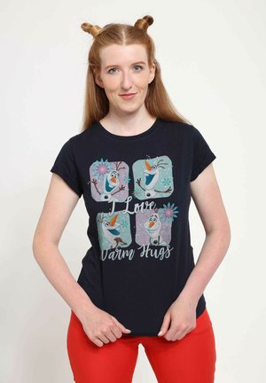 FROZEN OLAF AND HIS HUGS - T-shirt imprimé - navy blue