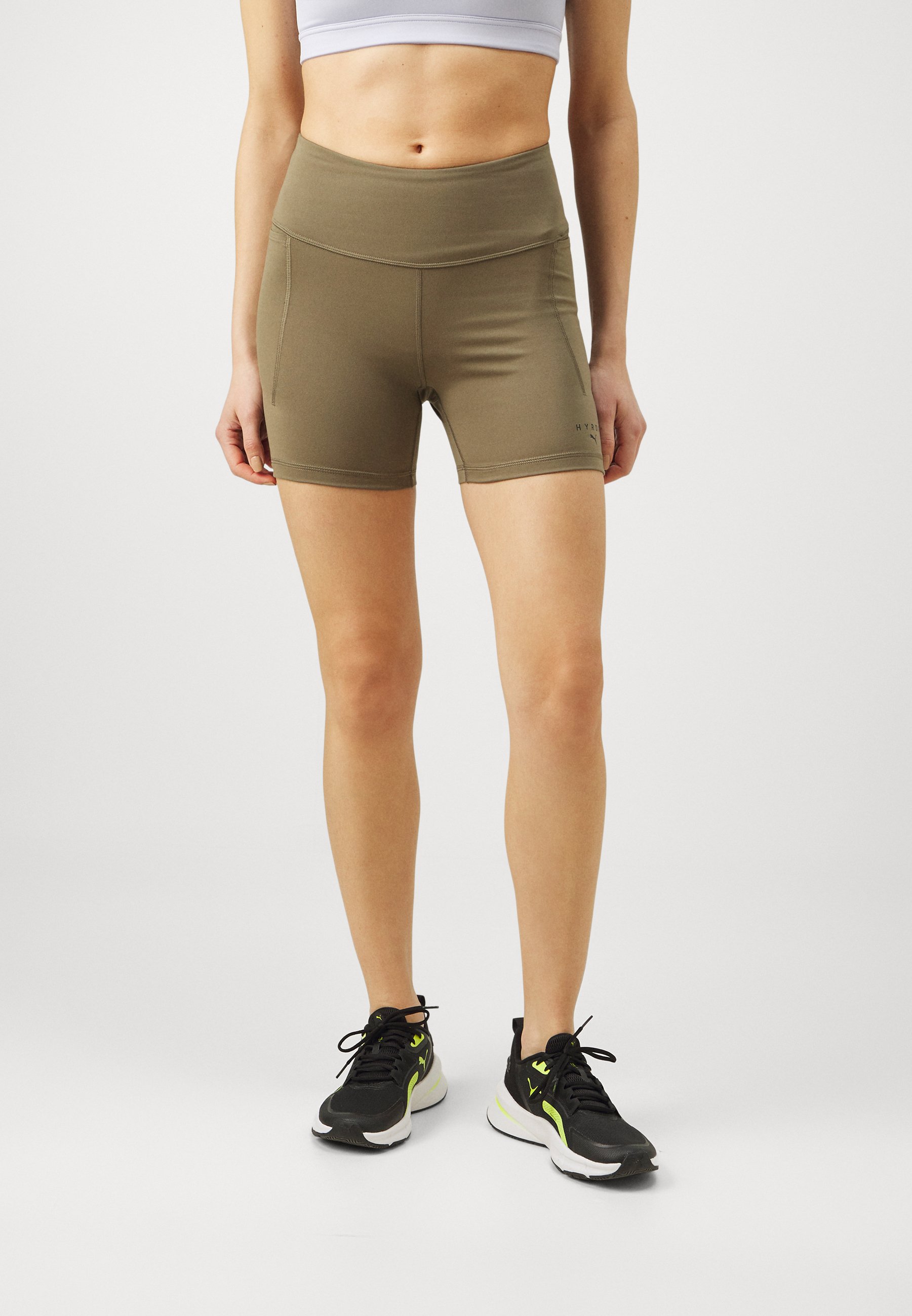 Puma HYROX SHORT - Leggings - loden green/olive - Zalando.co.uk