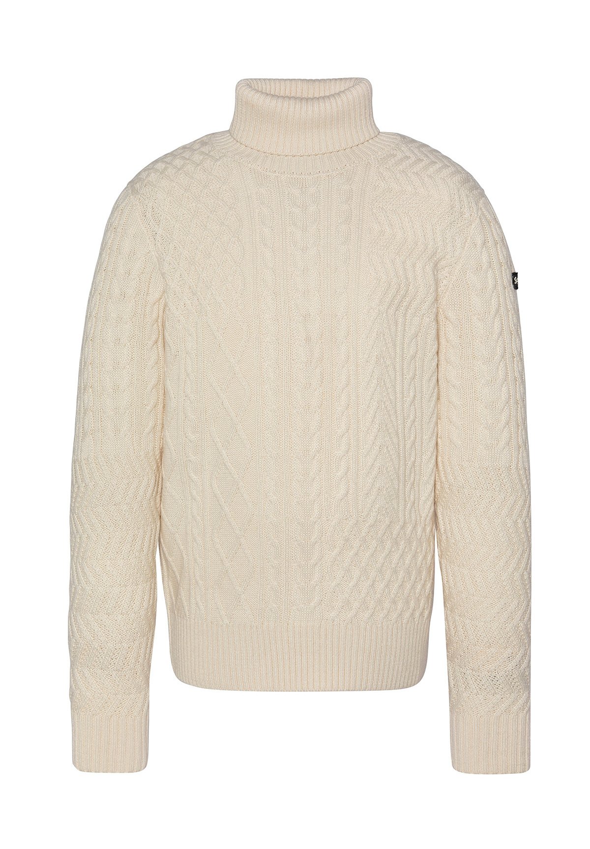 Schott PULL COL ROULÉ TORSADÉ Pullover blanc cassé/blanc