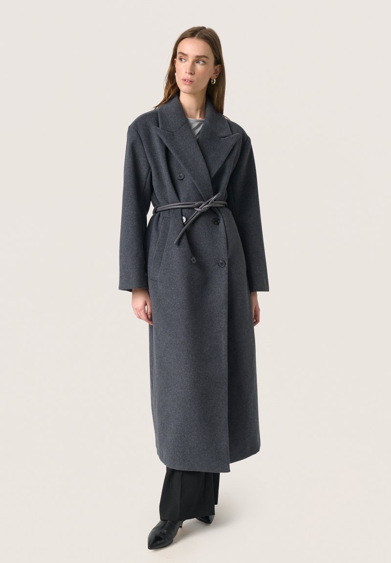 Soaked in Luxury MAFALDA - Abrigo clásico - dark grey melange