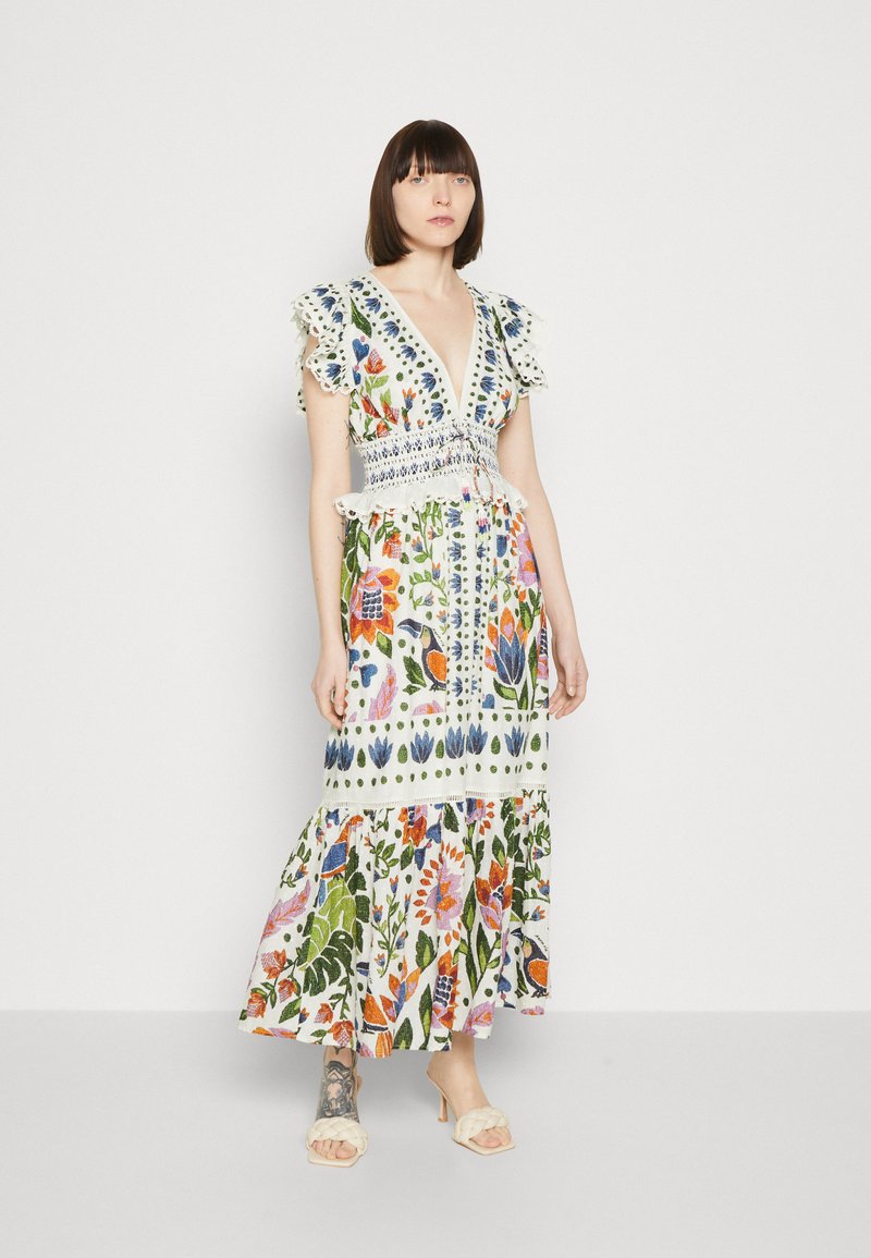 Farm Rio SUMMER GARDEN DRESS Maxi dress sand/multicoloured
