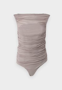 BARE RUCHED MESH BODYSUIT - Viršus - zinc