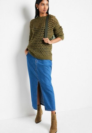 OPEN STITCH  - Stickad tröja - khaki green
