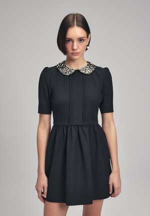 NECK DETAILED MINI  - Cocktailkleid/festliches Kleid - black