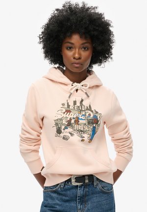 Superdry & Co, NEW YORK VINTAGE LOGO GRAPHIC - Felpa con cappuccio - pink clay