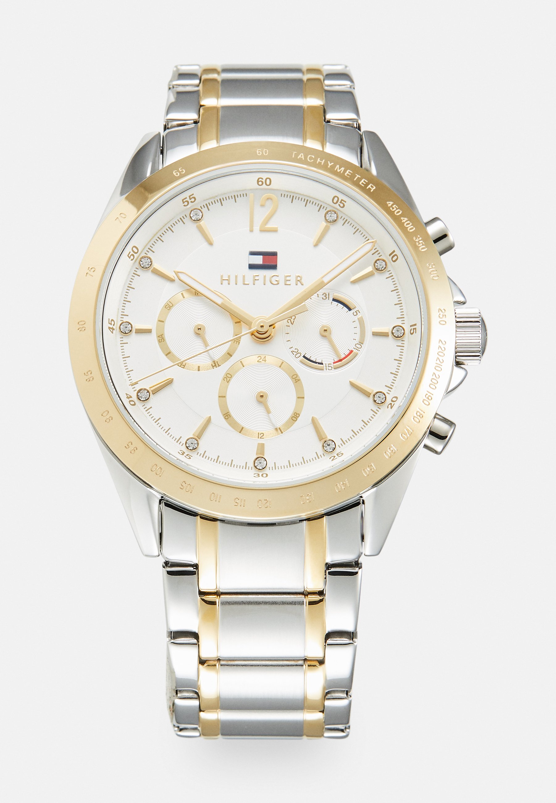 Tommy Hilfiger CASE BEZEL DIALBRACELET - Chronograph - silver 