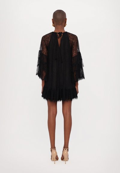 Alice + Olivia DELIA RUFFLE TUNIC DRESS - Rochie de zi - black