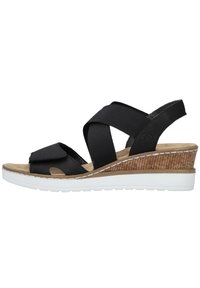 Keilsandalette - black