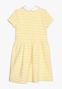 Polo Ralph Lauren STRUCTURED STRIPE - Denní šaty - signal yellow/white