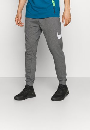 DRY TAPER - Pantalones deportivos - charcoal heather/white