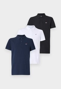 Hollister Co. Stretch Polo 3-Pack - Poloshirt - white/navy/black