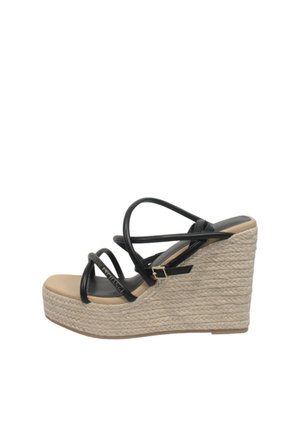 Armani Exchange Sandalias de cuña - nero beige