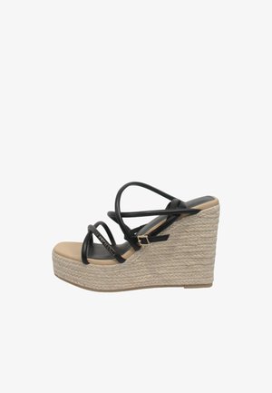 Armani Exchange Sandalias de cuña - nero beige