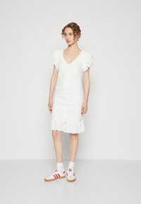 Colourful Rebel - ZORAH BRODERIE MINI DRESS - Dnevna obleka - off white Miniaturna slika 1