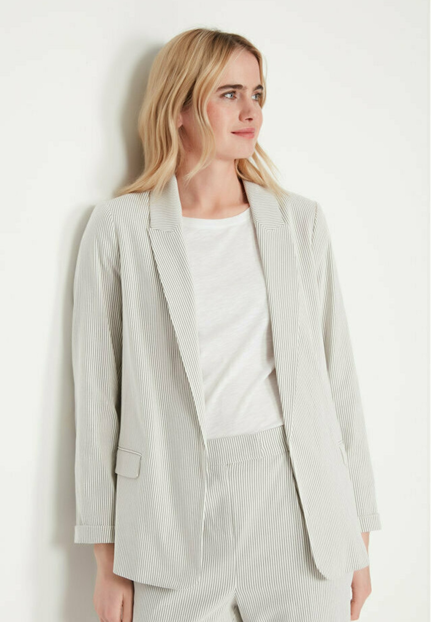 M\u0026Co STRIPE CO-ORD JACKET - Blazer 